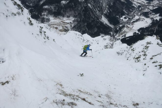 Sehr steiler Einfahrt (40°)