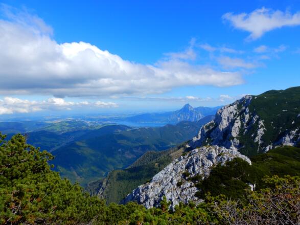 Grünalmkogel, Rückblick zum Traunstein