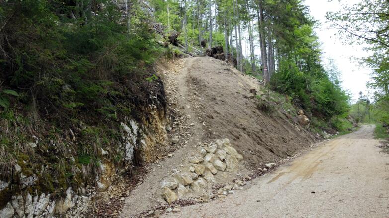 1070m Raddepot, Anstiegsbeginn