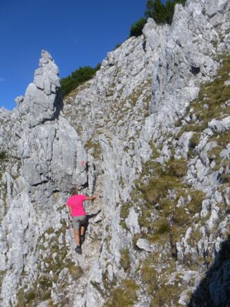 Aufstieg aus der Westflanke