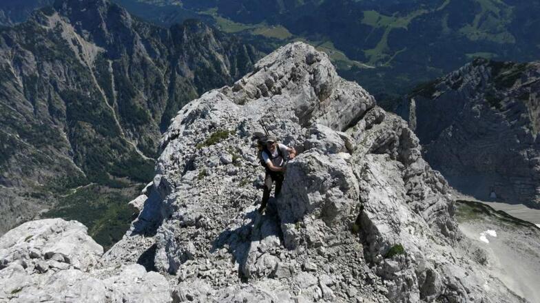 Knapp unter dem Gipfel