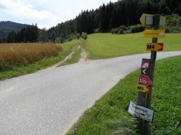 Abzweigung zum Feldweg