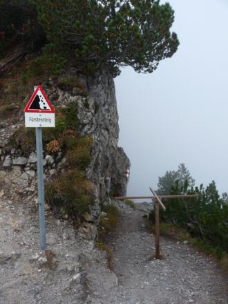 Drehkreuz am nördlichen Ende des Fürstensteiges