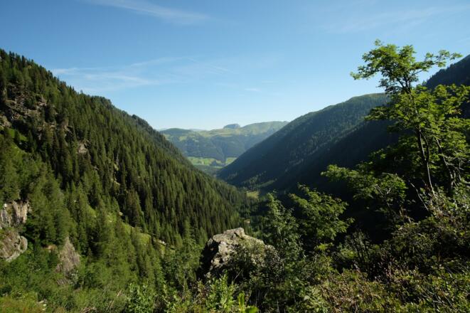 Blick zurück durchs Leiter Tal