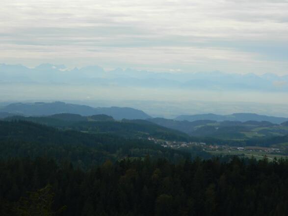 Blick über Dimbach ins Gesäuse