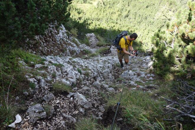 Abstieg zur Schiechlingalm