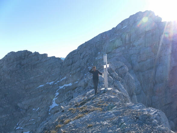 flacher Gipfelgrat, dahinter Kreuzreifhorn und Gr.Reifhorn