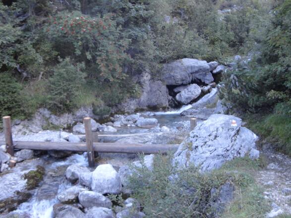 Eine der zu querenden Rinnen