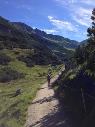 Auf dem Weg zur Heilbronner Hütte