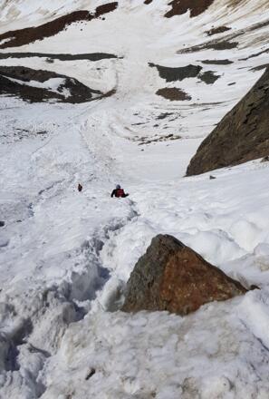 Blick retour von Mitterkar Joch Richung Mitterkar