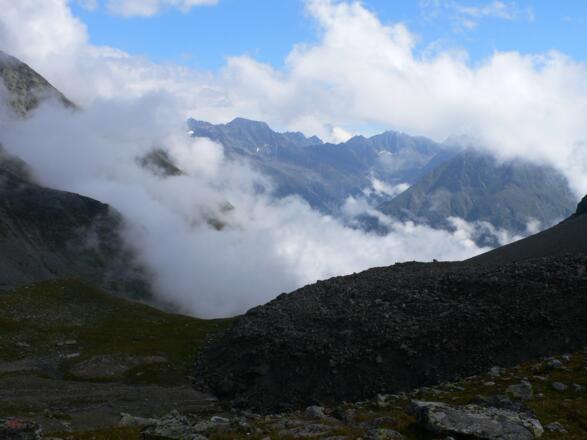 Blick in die Ötztaler Alpen vom Breitlehnjöchl