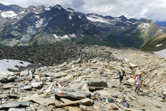 Im Block- und Plattengelände unterhalb des Törls