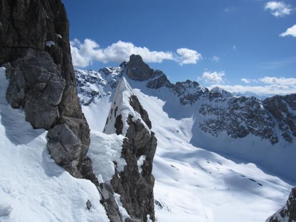 Blick aus der Scharte zum Bergwerkskopf
