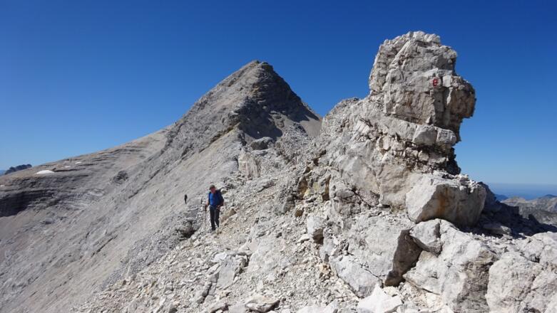 Vom Schlauchkarsattel sind es nur wenige Minuten ...