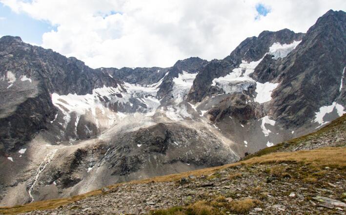 Von hier aus hat man einen fantastischen Blick auf die Gletscher.