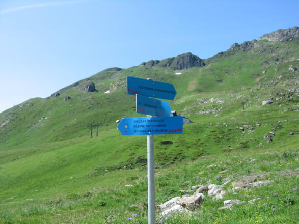 Blick zum Klettersteig Hochalmblick