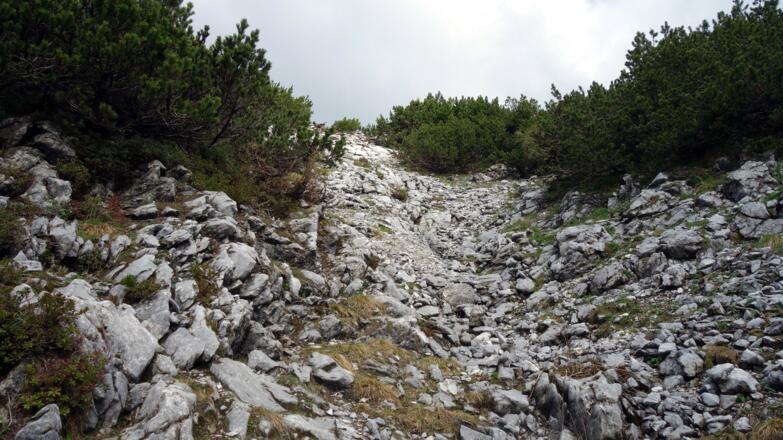 Rinne zum Grat 1715m