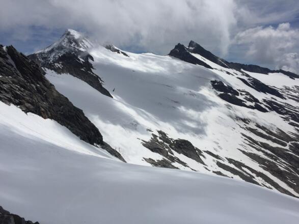 Blick vom Maurertörl zum Hohen Geiger
