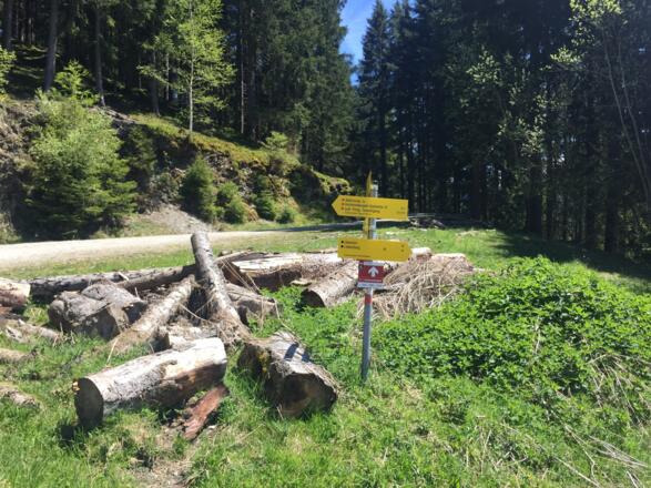 Beschilderung in der 2. Kehre