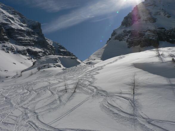 Blick zurück hinauf zur Zwischenwändscharte