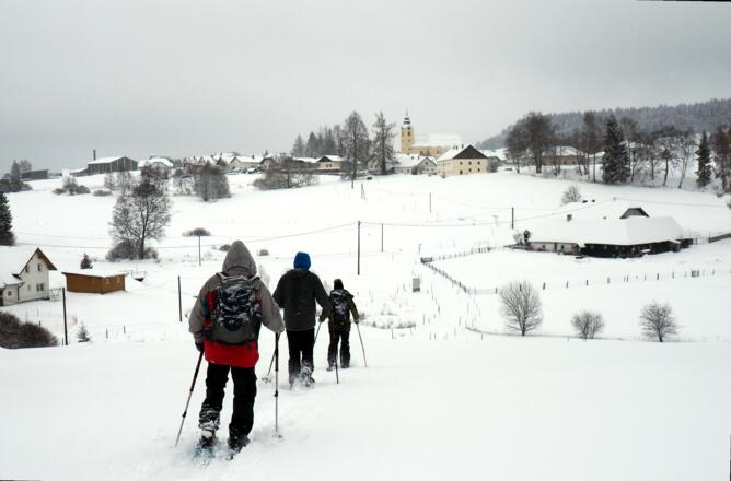 zum Graben (890m), Sandl im Hintergrund
