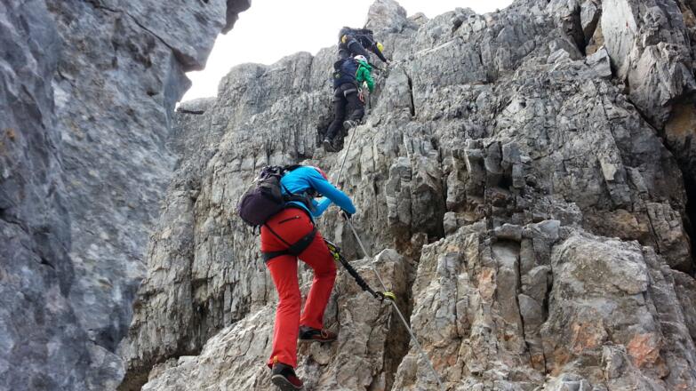 Der Abstieg hats in Sich drum konzentriert bleiben bis zur AK- Scharte.