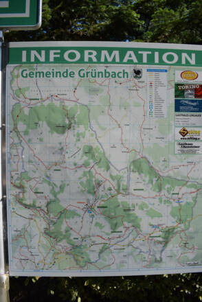 Infotafel Wanderwege von Grünbach
