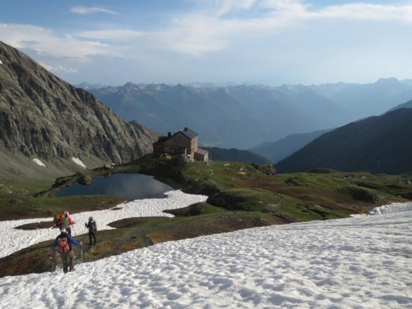 die letzten Meter zur Sudentendeutschen Hütte