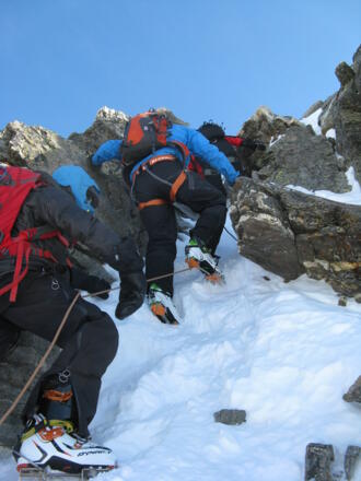 Eine Gruppe in der "Felsrinne"!