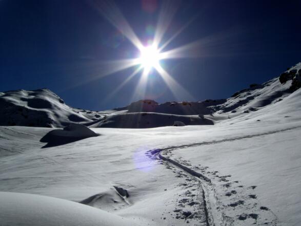 Einsicht ins Aufstiegsgelände - Die Roßgruben