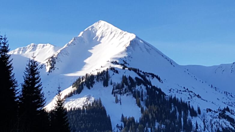Blick zurück nach Süden, die Bleispitze (Pleissptze)
