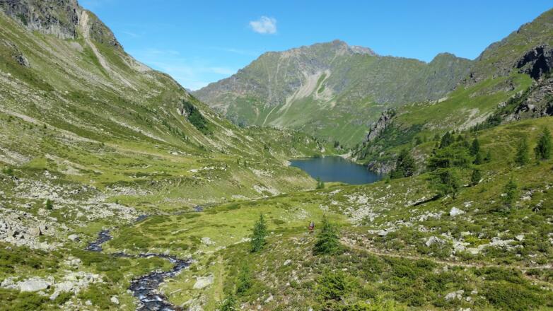 Blick auf den 2 Landschitzsee und Rückweg