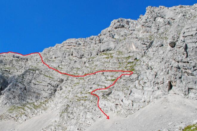 … über ein schräges Band sehr weit talauswärts