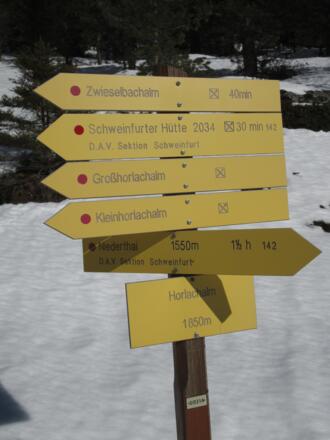 Die Wege sind gut ausgeschildert.