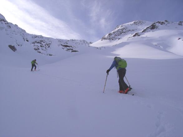 Entlastungsabstände beim Aufstieg.
