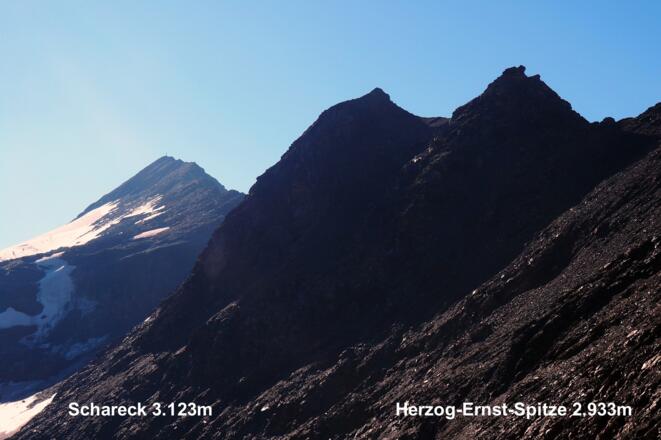 Grat: Schareck 3.023m bis Herzog-Ernst-Spitze 2.933m