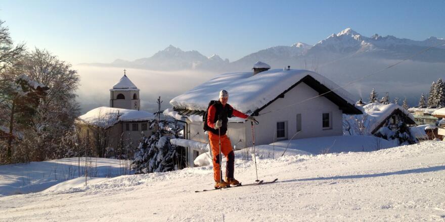 Start an der Talstation Hungerburg, über die Talabfahrt bis zur Höttinger Alm.