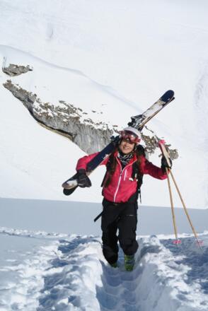 Kurzer Aufstieg zum Sattel