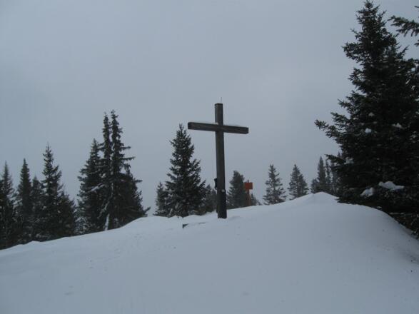 Das "Gipfel"kreuz am Waldraster / Gleinser Jöchl.