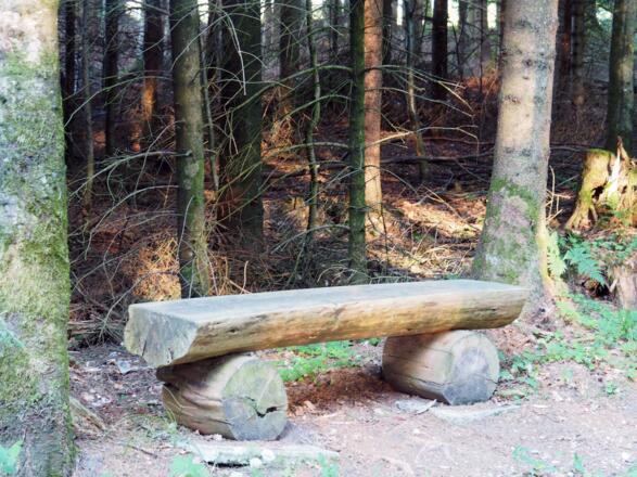 Zahlreiche Rastbänke gibt es.