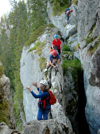 Das ausgesetzte Gratstück im Schlussteil (25.6.2002)