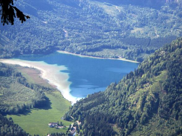 Tiefblick zum Offensee von der Eibenbergschneid