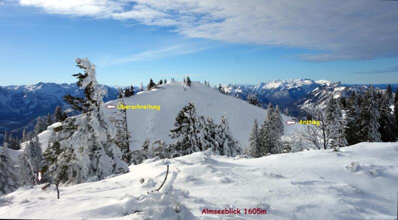 Überschreitung zum Almseeblick ~1605m
