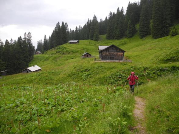 Die Almhütten auf der Hinteralm