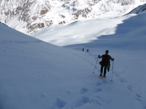 Auf dem Rückweg zur Hütte.