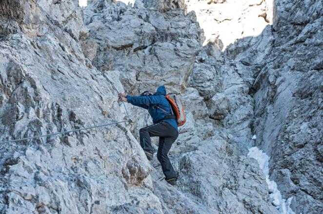 versicherter Steig; Schwierigkeit max B