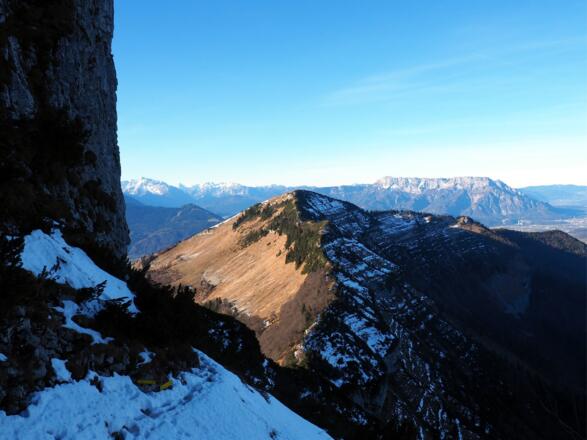 Um 1660m, gefährliche Querung an der Nordseite