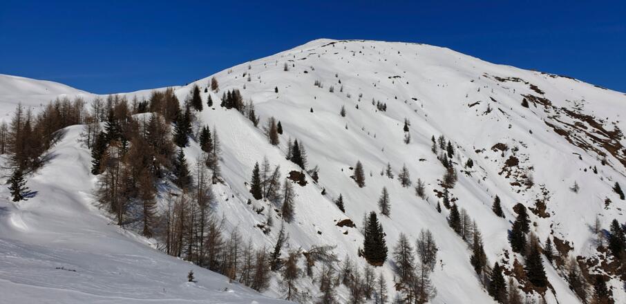 Blick auf den Gipfel des Golzentipp