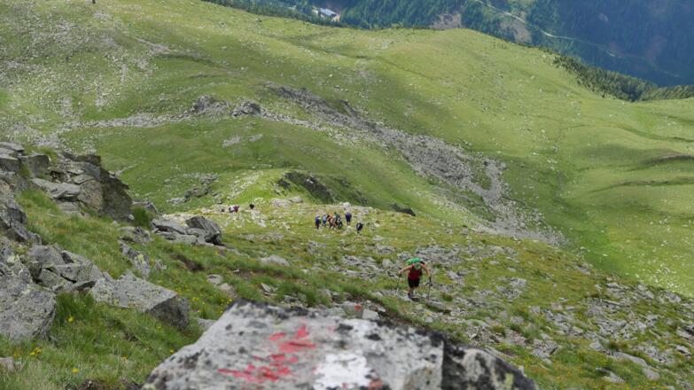 Beim Aufstieg im Steilstück