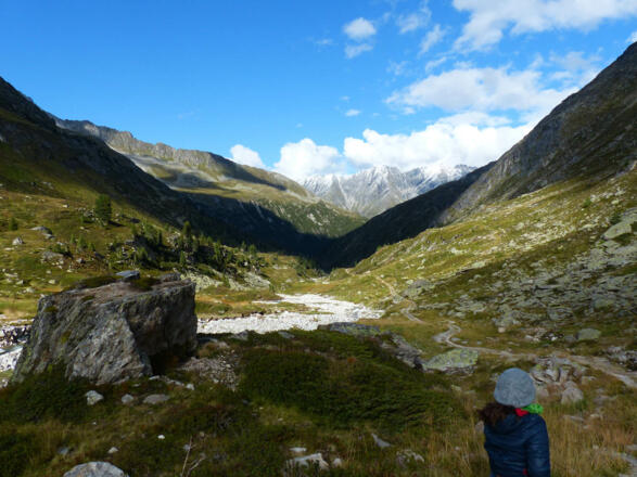 Rainbachtal, Blick Richtung Krimmler Achental (kurz unterhalb der Richterhütte)